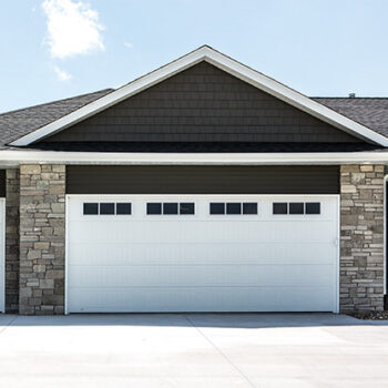 classic white steel garage