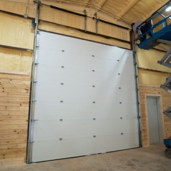 a white commercial door